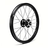 349/16'' BMX Folding Bikes Wheelset V/disc Brake Quick Release Front Rear Wheels 100/135mm Aluminum Alloy Bike Rims 24H Wheel Set Front 2 Rear 4 Bearing Hubs 8 9 10 11 Speed Cassette(Front Wheel)