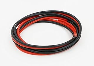 FLY RC 12 Gauge Electrical Cable 12 AWG Silicone Wire 2 Meter [1 m Black and 1 m Red] Flexible of Tinned Copper Wire Hook Up Wire Cable for DIY RC Aircraft Auto Battery Clamp Cable