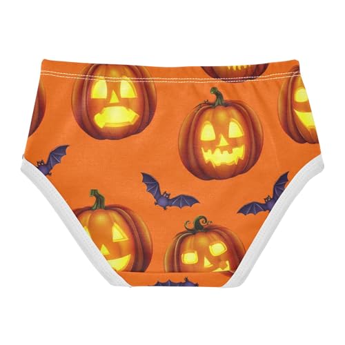 Orange Jack Lantern Pumpkins Girls Underwear Toddlers 2t Cotton Panties Little Girl Artistic Briefs Kids Undies2