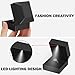 LED Ring Earring Box for Proposal, Wedding, Engagement， Luxury Jewelry Gift Box with LED Light, Jewellry Display Box (Black)