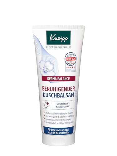 Kneipp DERMA BALANCE Beruhigender Duschbalsam - Medizinische Hautpflege - Für sehr trockene Haut, auch bei Neurodermitis - 200ml