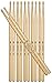 Meinl Stick & Brush Drumsticks, Standard 5A Half Brick (6 Pairs, 5 Plus 1 FREE) - American Hickory with Acorn Shape Wood Tip - MADE IN GERMANY (SB101-6)