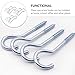 minkissy 15pcs Heavy Duty Screw-in Eyebolt Hooks Open Rings Metal Hanging Storage Hooks for Ceiling and Wall Industrial for Home and Workshop Use