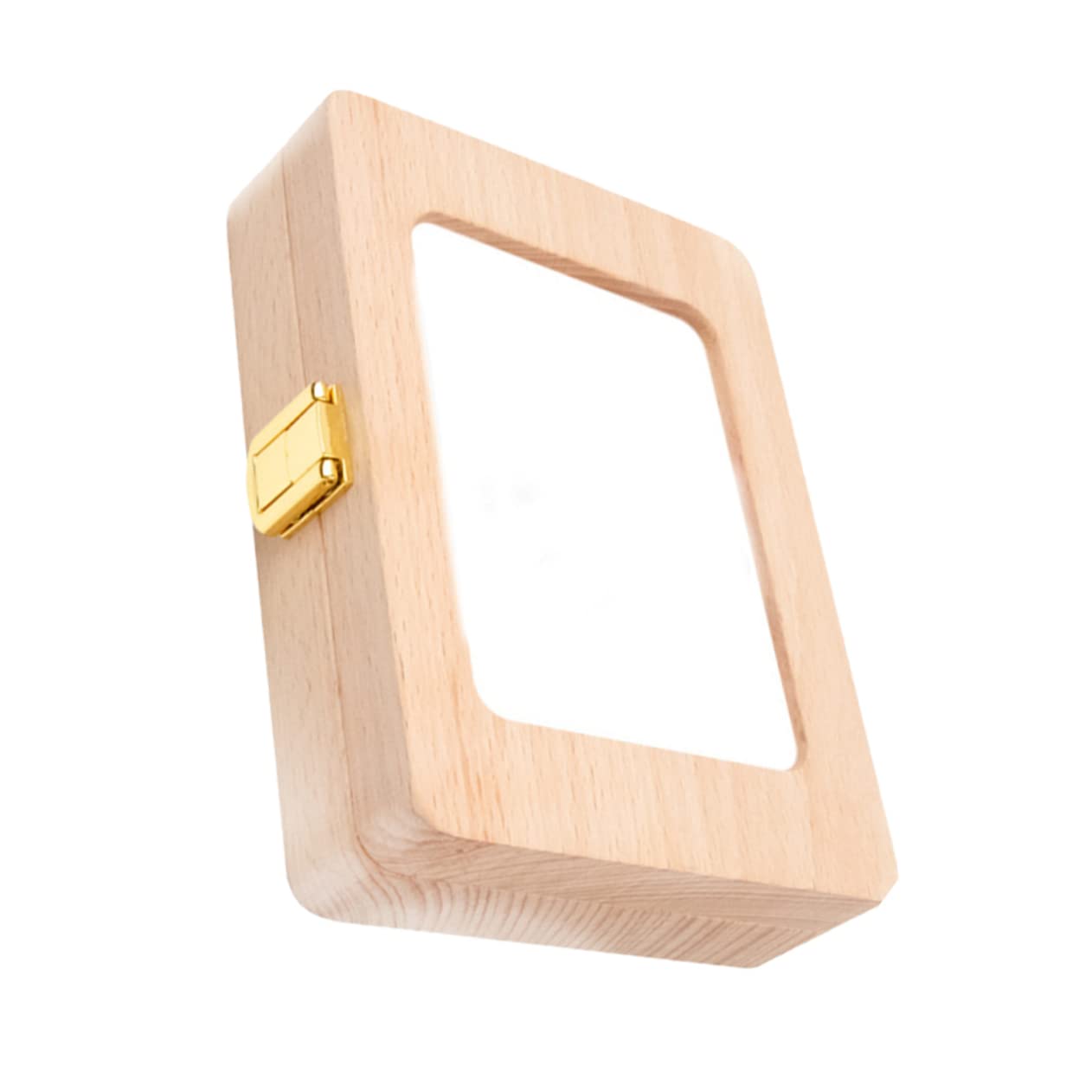 Toddmomy Baby Tooth Box Keepsake for Kids Wooden Teeth Storage Box Lid Souvenir
