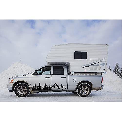 Fochutech Mountain Car Decals Large, Tree Forest Graphics Car Stickers For Men, Big Vinyl Stickers For Car Side Body, Auto Car Stickers Decals For Truck Racing Suv Pickup Rv Van (Black) #TOP4
