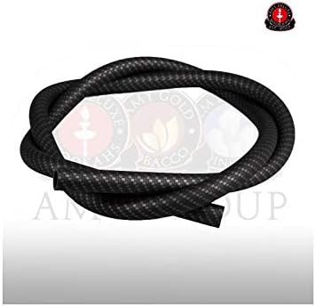 Amy Silicone Shisha Hose with Pattern, 150 cm, Carbon Black