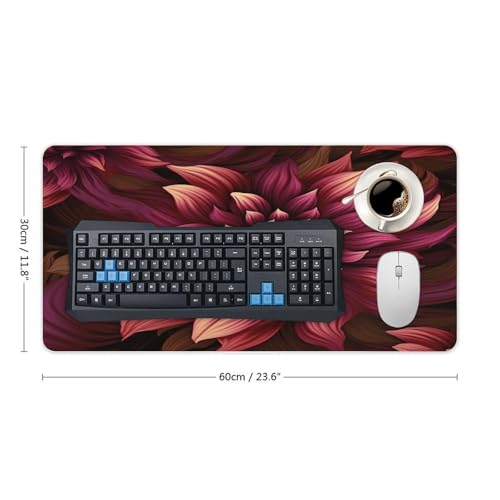 Mouse pad extendido grande VstaDank 30x60 cm rojo vino miniatura 2
