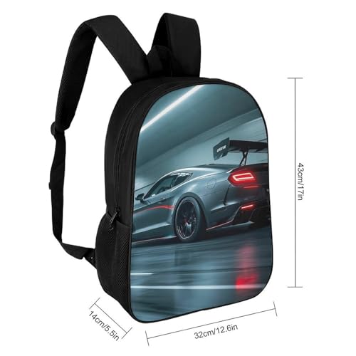 Luxury Sports Car Backpack - Durable 600D Polyester, 17 Inch Backpack with Ergonomic Adjustable Straps, Lightweight Travel Bag for Men & Women2
