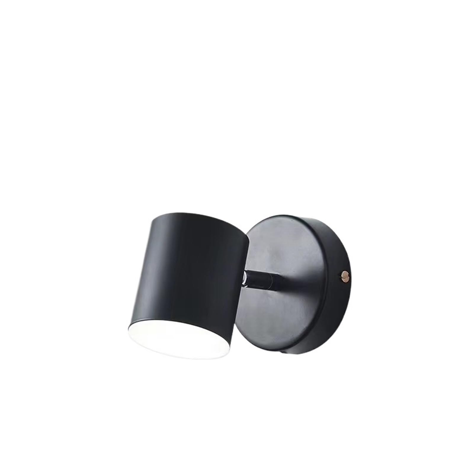 CUDTAPI Nordic LED Wall Lamps, Bedroom Bedside Reading Wall Lights, Aisle Background Lamp Indoor Decoration Home Lighting 7W(5500-7000K,A Black no switch)