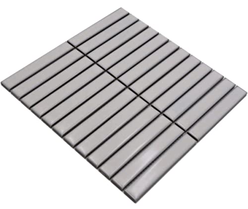 Mosaico blanco antiguo con aspecto de varillas, cerámica, brillante, rectangular, pared, suelo, cocina, baño, ducha