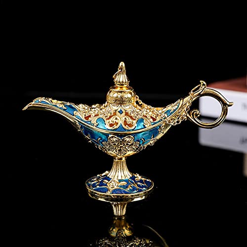 Aladdin Lamp Legend Light Lamp Aladdin Arabian Oil Lamp Box Metal Carved Hollow Legend Lamp Wishing Light Lamp Pot Decor Hollow Aladdin Light Wishing Pot Decor - Image 4