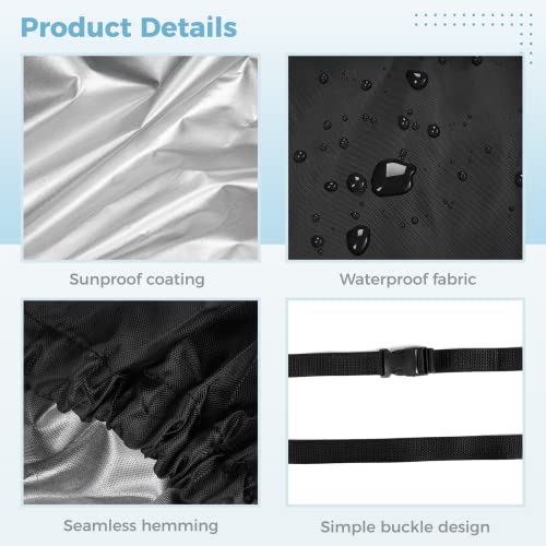 Epicover Snowmobile Cover(Xl), 145 X 51 X 48In, Heavy-Duty 210D Oxford Cloth Snowmobile Storage Cover, Waterproof & Sunproof Sledgear Snowmobile Cover With 2 Adjustable Straps #TOP3