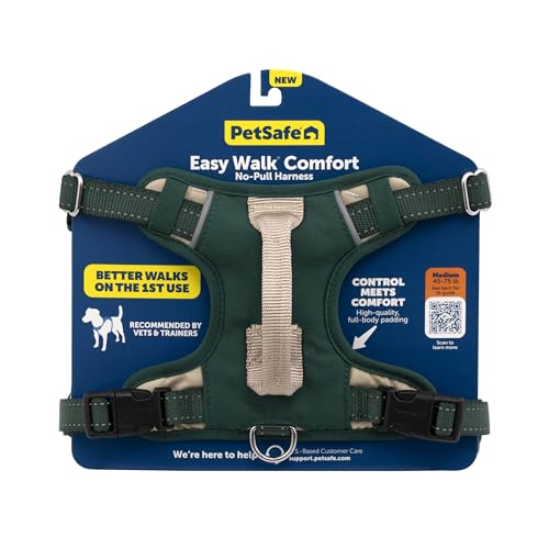 PetSafe Easy Walk Comfort No-Pull Dog Harness Full-Body Padding - Better Walks on The First Use - 5 Points of Adjustment X-Small, Green