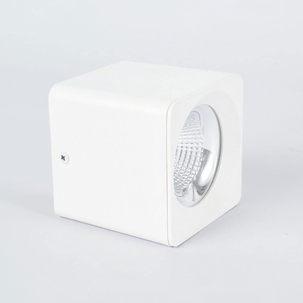 ELEFOCUS LED Ceiling Spotlight 15W Surface Mounted Downlight, Square Accent Spot Lighting Indoor Ceiling Lamp(Color:White-4000k)