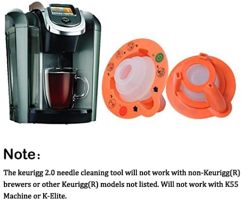 Miniatura 5 de Paquete de 2 herramientas de limpieza de agujas compatibles con cafeteras Ke-urigg 2.0, herramienta de limpieza de agujas para evitar obstrucciones,
