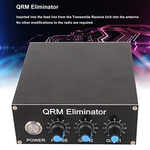 QRM Eliminator X Phase, Aluminum Alloy Signal Canceller for Signal Elimination, Built in PTT Control, 1.8MHz to 30MHz Adjustable, HF Bands - Thumbnail 3