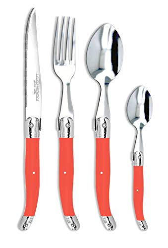 Laguiole Production - Ménagère 24 pièces - Set de Couverts de Table Acier INOX 18/0 et ABS pour 6 Personnes - Présentation Coffret Cadeau