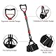 Nasjac Hundekotschaufel - 81cm Langer Griff Faltbare Hundekotgreifer mit flachem Boden, tragbarer Hundekotsammler mit robuster Feder Dog Pooper Scooper für kleine mittlere und große Hunde