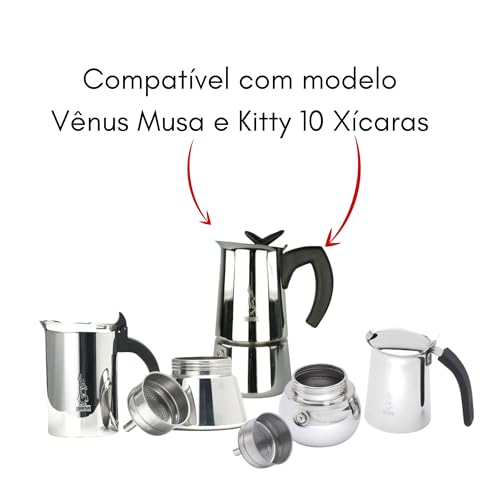 Bialetti 800413 Ricambi, Includes 1 Gasket and 1 Plate, Compatible with Venus, Kitty, Musa and Class (10 Cups)