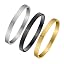 1 Steel color 1 Black 1 Gold