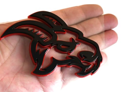 Image of thfmdk 2pcs New Custom Head Emblems Right Left Badge Replacement for TRX Ram 1500 2500 3500 Fender Badge Hellcat (Redline)