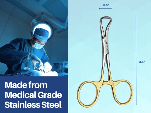 Image of Towel Clamp Backhaus Forceps Gold Plated 3.5 inch Medical Surgical Instrument ARTMAN (1)