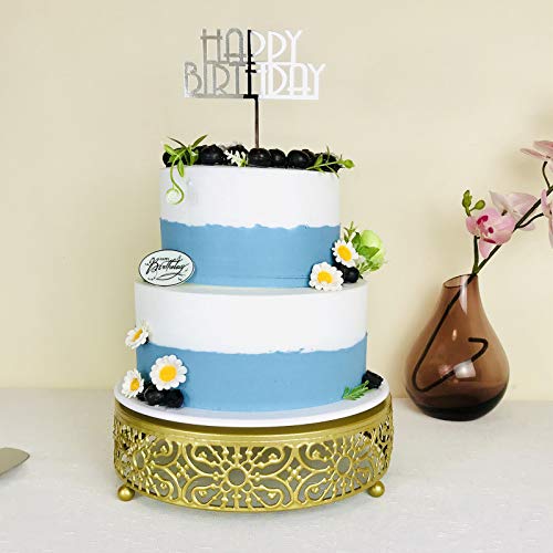 Amieniv 3 Pieces Cake Stand Set Gold Metal Cupcake Holder Dessert Display Plate Serving Platter Decoration For Baby Shower Wedding Birthday Parties Celebration #TOP3