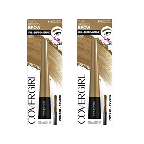 Pack of 2 CoverGirl Easy Breezy Brow Powder Fill+Shape+Define, Soft Blonde 815