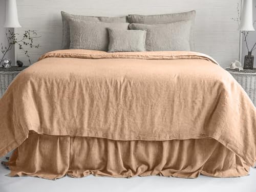 Funda nórdica 100% lino rojo 172x229 cm ropa de cama individual transpirable 3