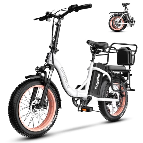 Image of 1000W Folding Electric Bike,48V 20AH Removable Battery E Bike,30+MPH,80 Miles Max Range Electric Bike for Adults,20 inch Fat Tire Foldable ebike,Adult Electric Bicycle for Commute Beach Snow