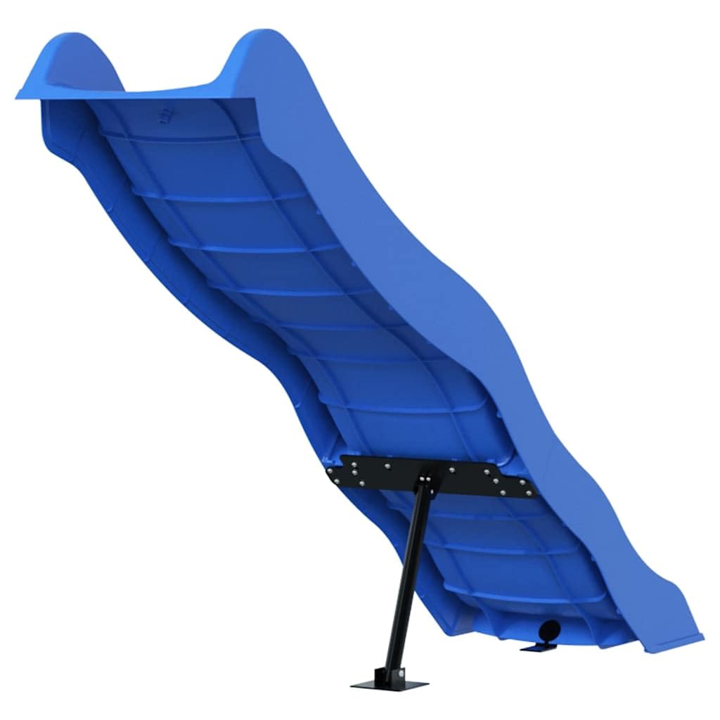 Generico Scivolo per Bambini Blu 174x38 cm in Polipropilene,Set Altalena e Set di Gioco