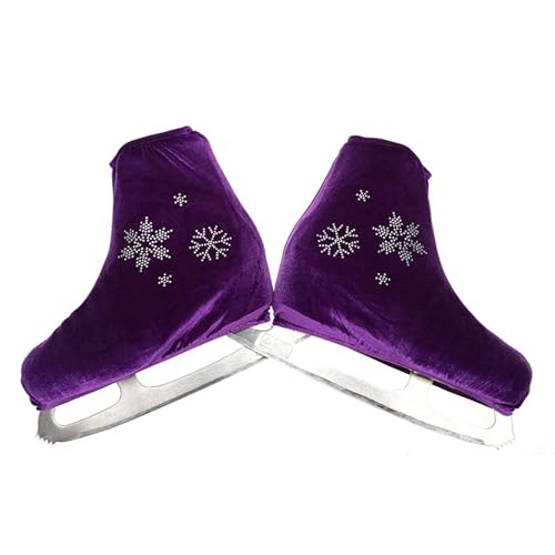 Asukohu Protectores elásticos para patines de hielo para patinaje artístico, fundas para patines al aire libre, protector de hielo duradero para botas de patinaje
