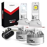 LASFIT H13 9008 LED Bulbs Super Bright 60W 6000K White LED Light Halogen Replacement, Pack of 2
