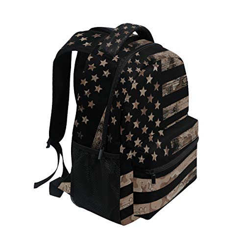 Alaza American Usa Flag Desert Camouflage Backpack Best Suitable For Under 13 Boys Kids Girls School Laptop Ipad Tablet Travel School Bag With Multiple Pockets #TOP1