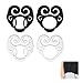 4PCS Shirt Cinch Clip for Women Clothing, T-shirt Ties Clips Clothes Corner Knotted Button Scarf Ring Fashion Comfortable Hidden Flexible (Black & White)