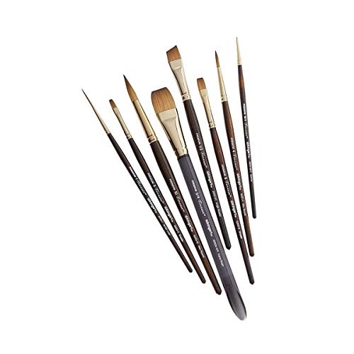 Kingart Finesse Kolinsky Sable Synthetic Blend Premium Watercolor Artist Brushes, Gift Box, Set Of 8 #TOP2