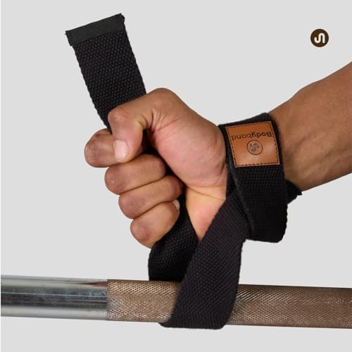 Image of Bodyband Weight Lifting Straps Wrist Supporter For Gym Accessories For Men For Women Wrist Strap For Gym Wrist Support Deadlift Strap Weightlifting Straps For Grip Gym Straps For Weight Lifting