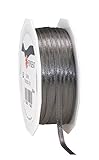 PRÄSENT C.E. Pattberg Satin Schiefer, 50 m Satinband zum Einpacken von Geschenken, 3 mm Breite, Geschenkband zum Dekorieren & Basteln, Dekoband, Anlass