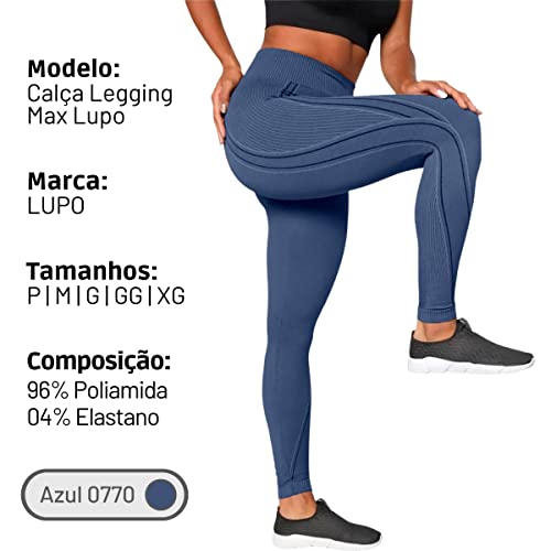 Calças Legging,Lupo,feminino,Azul,P