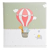 goldbuch Babyalbum Ballonfahrt im kindgerechten Design, Kunstdruck Fotoalbum mit 60 weiße, Pergamin & 4 illustrierte Seiten, Baby Album zum Einkleben, Papier, ca. 30 x 31 x 4 cm