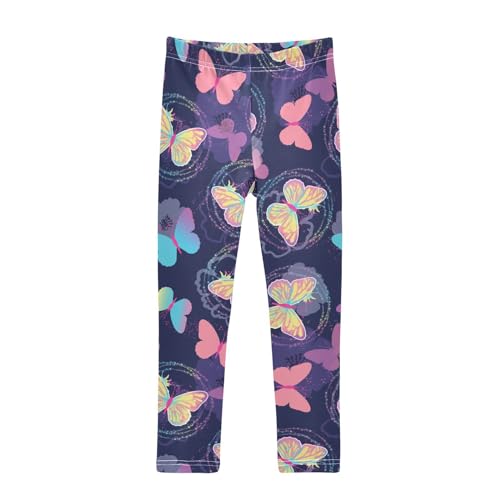 Girls' Leggings Girls Stretch Leggings Laser Butterfly Children's Yoga Pants Clothes