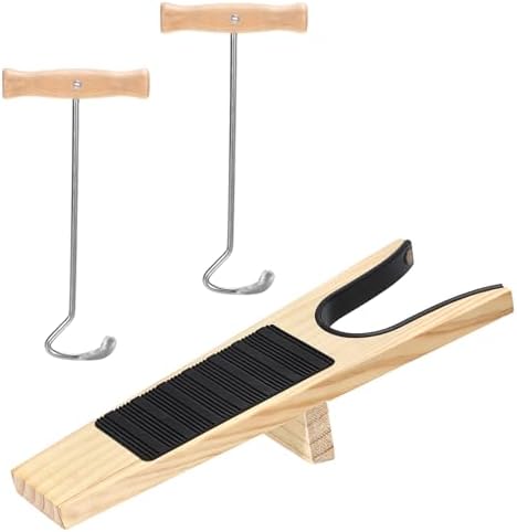 OwnMy Set of 3 Wooden Boot Jack Boot Remover Hooks for Work/Cowbo...