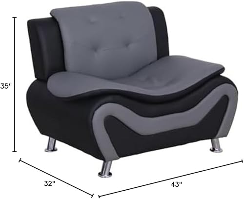 Miniatura 10 de Puma - Silla Club de piel sintética - NegroRojo