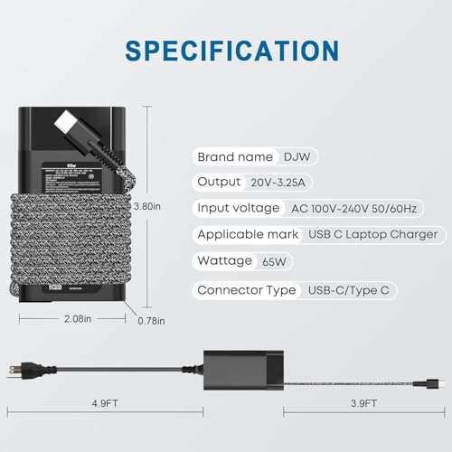 Chargeur USB C de remplacement HP Envy pour panne secteur - 2