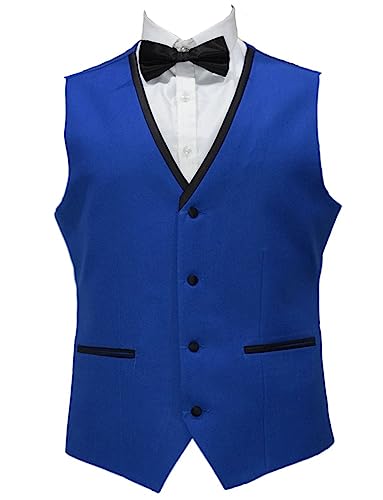 Gilet de costume homme bleu roi foncé sans manches chic