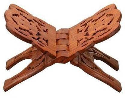 Image of Book Reading Stand |Wooden Brown Rehal Handmade |Handcrafted Sheesham Premium Geeta /Quran /Bible /Ramayana Holy Book Stand (Brown 01)