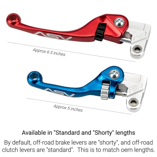 ASV Unbreakable F4 Quad ATV Clutch and Brake Lever w/Perch # BCF4A106SX - Shorty Black