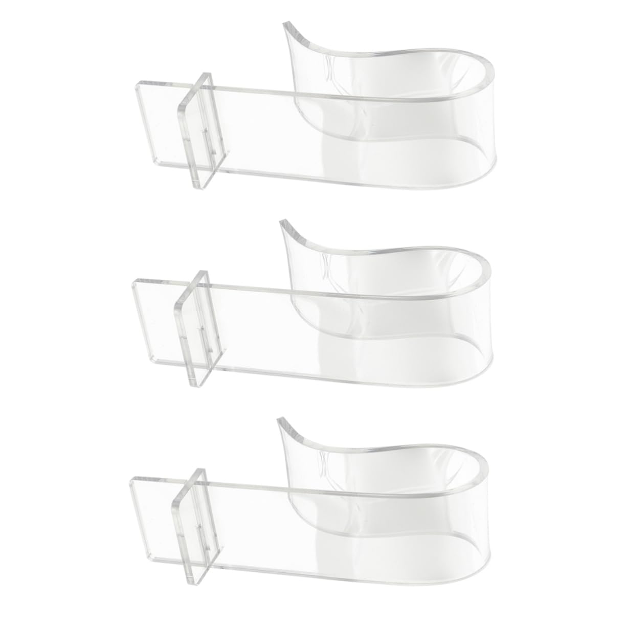 TIDTALEO 3Pcs Transparent Acrylic Shoe Display Stands High Heeled Shoes Storage Racks Shoe Organizer for Retail Online Display Sleek Design for Neat Shoe Presentation