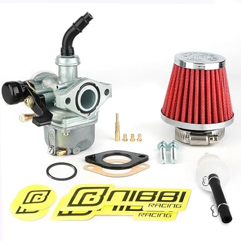 NIBBI PZ19 Carburetor Kit 19mm Carb for 50cc 70cc 90cc 110cc 125cc ATV Dirt Pit Bike Taotao Coolster Apollo Cover