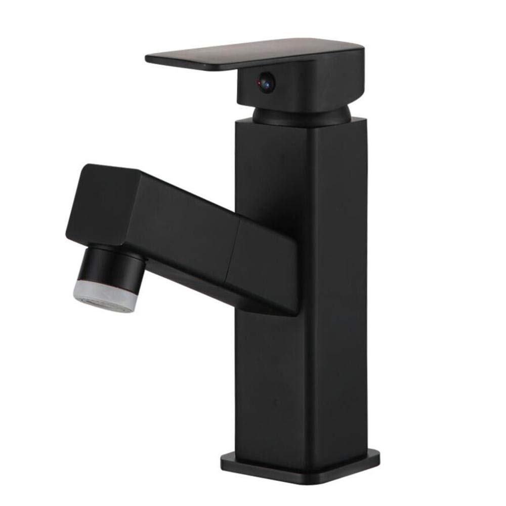 Robinet de lavabo double mode avec douchette extractible pour un nettoyage facile du lavabo
